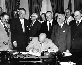 President Eisenhower signing HR7786, changing Armistice Day to Veterans  President Eisenhower signing HR7786, changing Armistice Day to Veterans